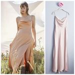 Fame and Partners Free People X  Rosabel Cream Satin Slip Maxi Dress Photo 1