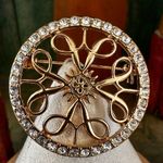 Nina Ricci for Avon NRT Rhinestone Brooch Gold Tone Vintage Photo 0