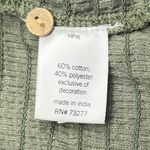 Mudd  Y2K Waffle Knit Button Front Cropped Top Olive Green Medium EUC Photo 5