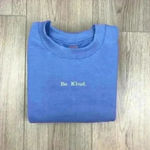 Gildan Blue Embroidered Crewneck Sweatshirt "Be Kind" Photo 4