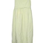 Vince Sweet Grass Green Bow Pleated Back Maxi Dress Size Large Photo 4