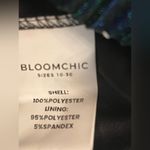 Bloomchic Sequin Mesh Lantern Sleeve Wrap Belted Striped Blouse nwot Blue Size 12 Photo 5