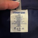 Lands' End  Solid Blue Bikini Bottom Mid Rise Plus Size 20W Brief Banded Waist Photo 4