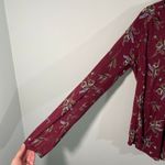 Free People Women's Pomegranate Combo Floral Elsa Open Back Blouse Size M Photo 3