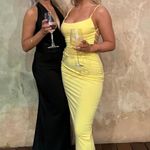 ZARA dress maxi bodycon fitted Yellow Sleeveless open back wedding party Photo 3