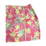 Lilly Pulitzer Vintage White Label Hula Monkey Pink Green Skirt Skort Sz 8 Photo 1