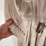 Adelyn Rae XS Kiara Long Sleeve Satin Jumpsuit Champagne Beige New With Tags Photo 7