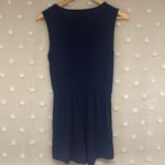 BCBGeneration  Navy Blue Faux Wrap Skirt V Neck Romper Size XS Photo 5