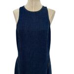 RE/DONE Denim Split-Front Racerback Minidress Dress Blue Size Medium Photo 3