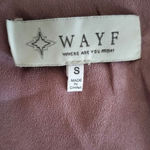 WAYF  Size S Cropped Peplum Hem Tank Top Lined Floral Print Loose Fit Purple Photo 2