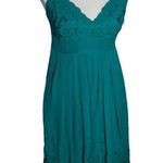 Antonio Melani Floral Chiffon Lace Dress Teal Size 4 Photo 7
