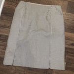 Oscar de la Renta Y2k vintage striped cream pencil skirt formal  designer size 10 Photo 7