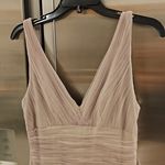 Sorella Vita 💕 Plunging V-Neck Bridesmaid Dress Tulle 8860 Stardust Taupe 12 NWT Photo 2