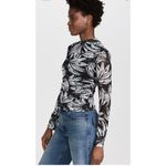 Farm Rio  Bossa Banana Black Tulle Blouse size small Photo 2