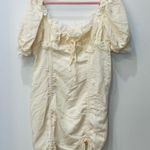 Tobi Mable boutique REGENCY CREAM PUFF SLEEVE RUCHED BODYCON MINI DRESS medium Photo 2