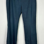 Halogen  Taylor Fit Pants 8 Navy Pinstripe Stretch Trouser Career Office Chic Photo 0
