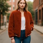 Jessica Simpson NWT Kataleya Long-Sleeve Faux-Fur Cozy Bomber Jacket Photo 1