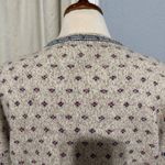 Eddie Bauer Vtg 90s Wool Blend Cardigan Sweater Beige Fair Isle Button Knit M Photo 4