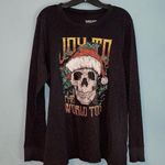 Torrid Super Soft Slub Jersey Long Sleeve Skull Print Joy to the World Tour Top Photo 0