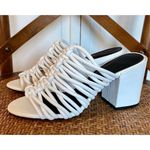 Rebecca Minkoff white knotted strapāblock heel sandals 6 Photo 11
