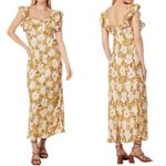Madewell  Angelina Chamomile Tea Yellow Floral Flutter Sleeve Maxi Dress Size 0 Photo 1