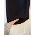 H&M Black Scuba Mini Asymmetrical Pencil Skirt Size 8 Photo 2