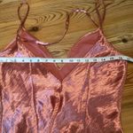 EXPRESS  Y2K Satin Slip Dress Sz 8 Metallic Pink Cocktail Strappy Sexy Date Fairy Photo 9