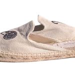Soludos Aries Embroidered Zodiac Sign Sand & Black Slip On Flat Espadrille Mules Photo 3