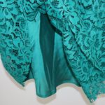 ZARA green lace flower Pattern lined dress XS Photo 9