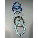 Ermish Stack of five bracelets in Blue/Gray Tones Blue Photo 1