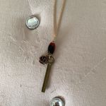 Handmade Vintage Smokey Rose And Key Agate Necklace  Photo 2