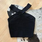 Babaton ARITZIA  Black Sculpt Knit Criss‎ Cross Cropped Ribbed Tank Top Size XS Photo 2