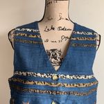 Vintage Casey & Max Denim Cat Vest Size Medium NWT Blue Photo 3