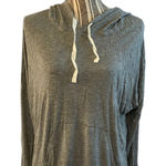 Heart & Hips Gray Long Sleeve Drawstring Hooded Casual Pullover Top Women Sz L Photo 0