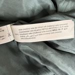 Oysho Silk Embroidered Kaftan Dress Size S Green V Neck Light Slightly Sheer NEW Photo 9