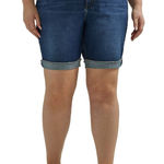 Lee Jean Bermuda Shorts Womens Sz 20 Blue Denim Stretch Raw Hem Mid Rise Casual Photo 0