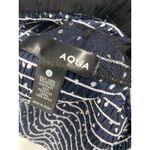 AQUA Bloomingdale's Navy Polka Dot Smocked Ruffle Mini Dress NWT Size S Preppy Photo 2