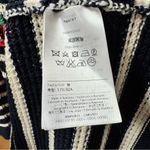 Red Valentino London Kaye Long Sleeve Knit Sweater Dress Stripes Crochet Medium Photo 10