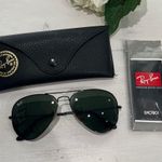 Ray-Ban  RB3025‎ Aviator Large Metal Sunglasses Black Frame Photo 0