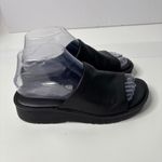 Cherokee VTG 90s  Black Leather Slip On Sandals Slides Y2K Chunky Womens 7 Shoes‎ Photo 1