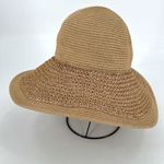 J. Crew Women's Straw Woven Textured Floppy‎ Sun Shade Hat Tan Size Medium Photo 1