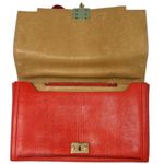 Lanvin Snakeskin Partition Shoulder Bag in Red Photo 3