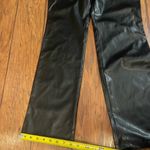 Kathy Ireland Faux leather pleather  black boot cut pants slacks woman’s 8 EUC Photo 3