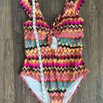 Boden Aztec Cap Sleeve One Piece Swimsuit 10 Pink Photo 8