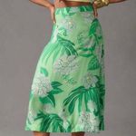 Farm Rio Satin Slip A-Line Midi Skirt, Size S Photo 4
