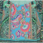 Figueroa & Flower Womens 2X Green Floral Lace Up Lace Back Blouse Tunic Top Photo 9