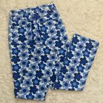 ZARA Jeans Straight Leg High Rise Daisy Print Boho Hippie Floral Blue White 4 Photo 3