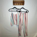 Loft Sleep Pajama Set Women's Small Striped Cami Top & Pants Lounge Wear Photo 1