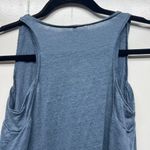 Maje 100% Linen V-Neck Womens Beach Blue Tank Top Size XS Lightweight Breathable Photo 5