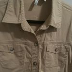 st. john's bay Beige Stretch Cargo Jacket with Applied Pockets Women's sz XL Photo 1